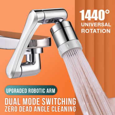 1080 Swivel Arm Extension Faucet Aerator Kitchen Sink Faucet Extender 2 Water Flow Mode